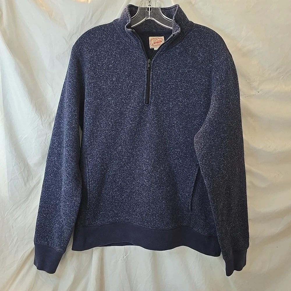 J Crew 1/2 Zip Pullover Knit Sweater Blue‎ Men's Size M Classy Preppy